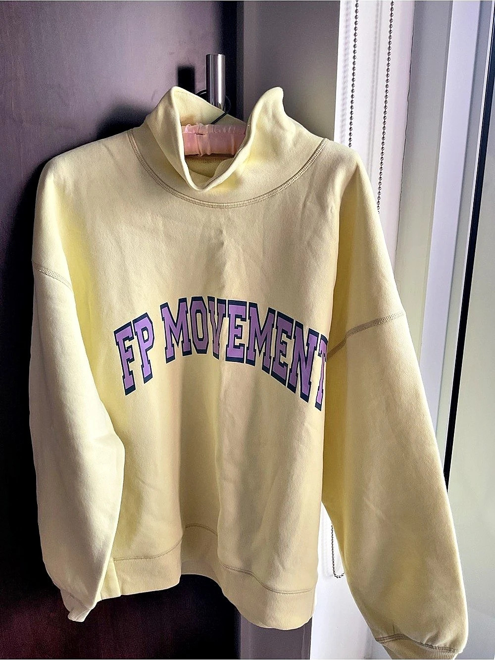 FP Movement Essential Crew Graphic Crewneck Yellow Size XS NWT